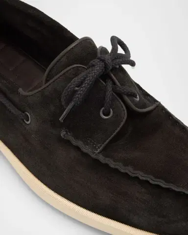 John Lobb Men's Foil Suede Boat Shoes | Thumbnail 5 John Lobb Men's Foil Suede Boat Shoes | Thumbnail 5