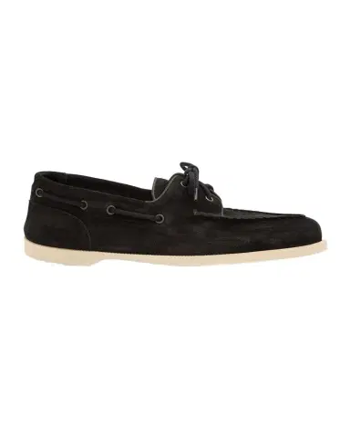 John Lobb Men's Foil Suede Boat Shoes | Thumbnail 1 John Lobb Men's Foil Suede Boat Shoes | Thumbnail 1