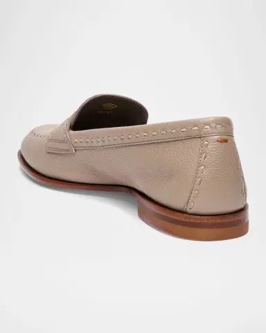 Santoni Marlene Leather Penny Loafers | Thumbnail 2