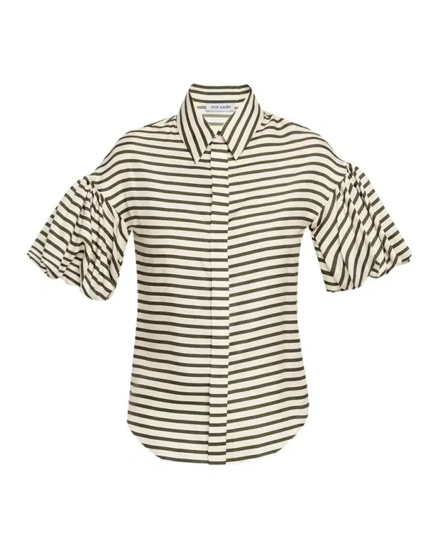 Stripe Silk Twill Shirt