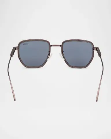 Zegna Men's Round Metal and Acetate Sunglasses | Thumbnail 5