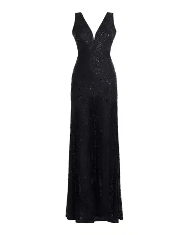 BCBGMAXAZRIA Sequin-Embellished Cutout Gown | Thumbnail 1 BCBGMAXAZRIA Sequin-Embellished Cutout Gown | Thumbnail 1