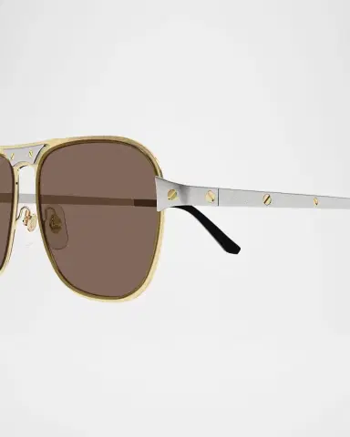 Cartier Men's CT0532SM Metal Aviator Sunglasses | Thumbnail 2 Cartier Men's CT0532SM Metal Aviator Sunglasses | Thumbnail 2