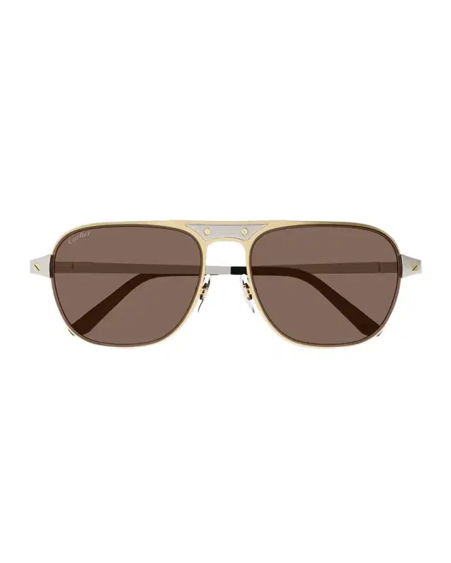 Cartier Men 's CT0532SM Metal Aviator Sunglasses
