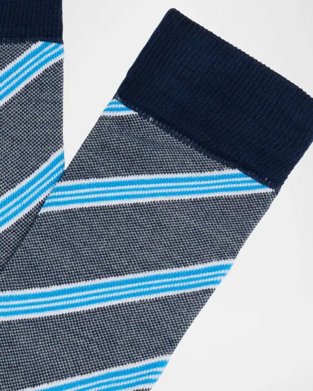 Men's Diagonal Birdseye Crew Socks