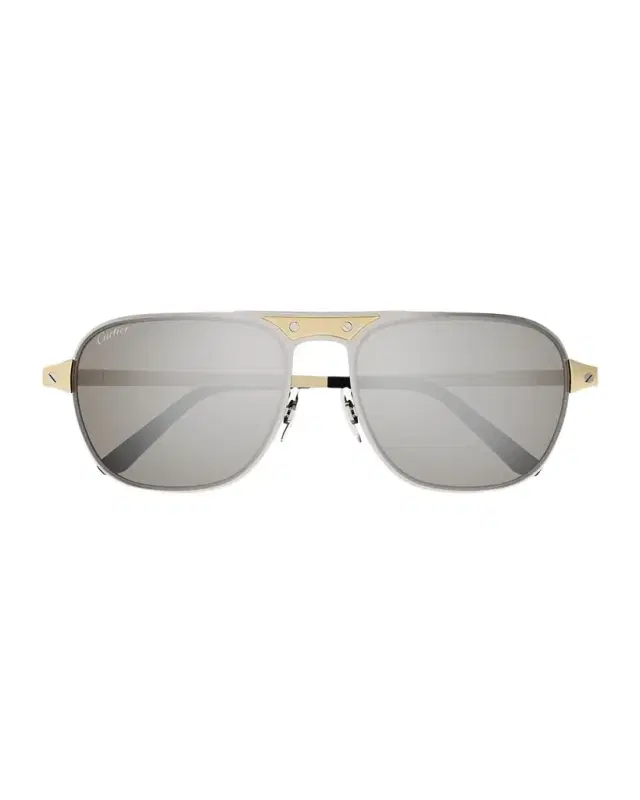 Cartier Men 's CT0532SM Metal Aviator Sunglasses