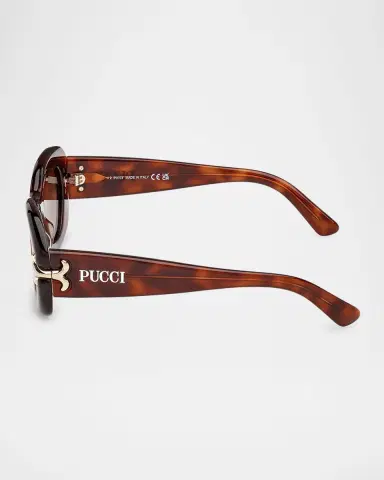 PUCCI Filigree Acetate Oval Sunglasses | Thumbnail 4 PUCCI Filigree Acetate Oval Sunglasses | Thumbnail 4