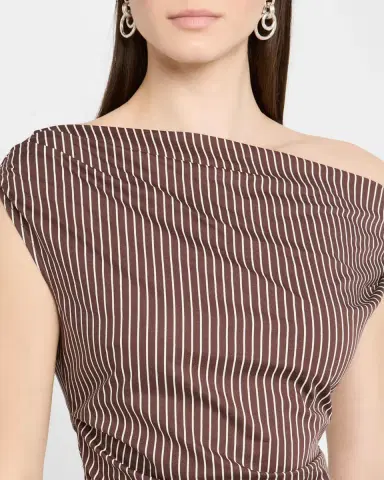 STAUD Phare Striped Asymmetric Maxi Dress | Thumbnail 5