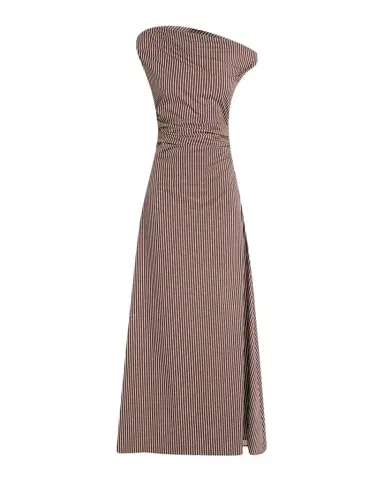 STAUD Phare Striped Asymmetric Maxi Dress | Thumbnail 1