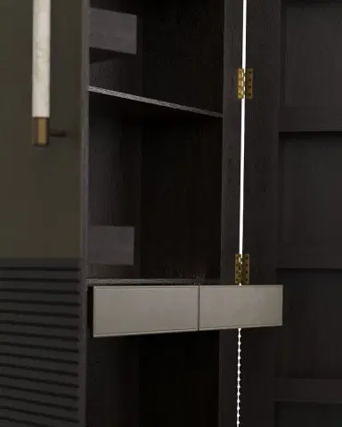 Arteriors Sherbourne Tall Leather Cabinet | Thumbnail 3