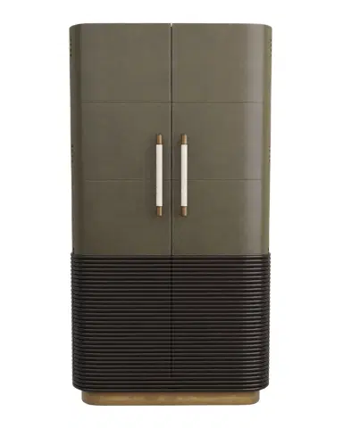 Arteriors Sherbourne Tall Leather Cabinet | Thumbnail 1