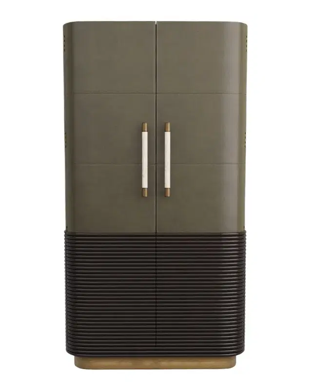 Arteriors Sherbourne Tall Leather Cabinet