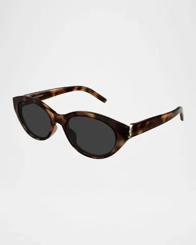 Saint Laurent Recycled Acetate Round Sunglasses | Thumbnail 3