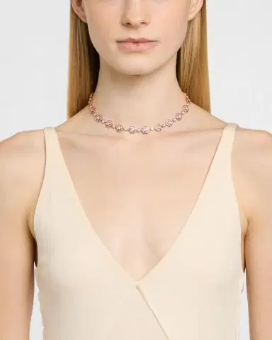 Anita Ko 18K Rose Gold Pink Sapphire and Diamond Flora Choker | Thumbnail 1 Anita Ko 18K Rose Gold Pink Sapphire and Diamond Flora Choker | Thumbnail 1