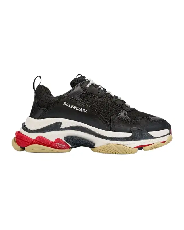 Men 's Triple S Mesh Leather Sneakers