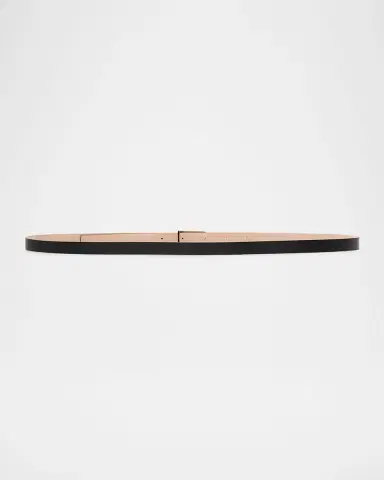 Victoria Beckham Frame B-Logo Micro Leather Belt | Thumbnail 2