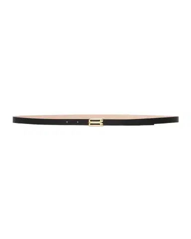 Victoria Beckham Frame B-Logo Micro Leather Belt | Thumbnail 1