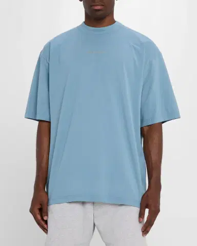 Balenciaga Unisex Jersey Embroidered Logo Medium-Fit T-Shirt | Thumbnail 4 Balenciaga Unisex Jersey Embroidered Logo Medium-Fit T-Shirt | Thumbnail 4