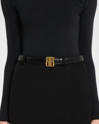 Balenciaga Nano BB Skinny Leather Belt | Thumbnail 2 Balenciaga Nano BB Skinny Leather Belt | Thumbnail 2