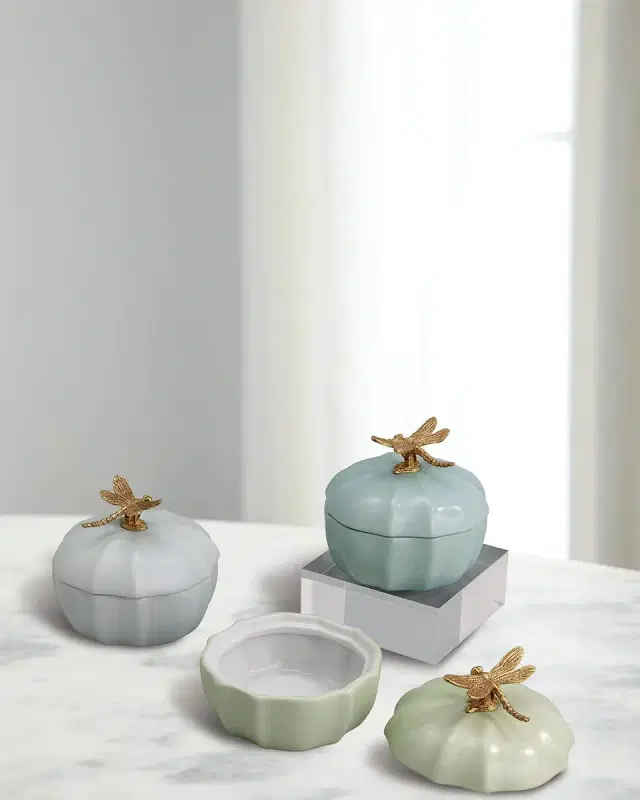 Port 68 Dragonfly Scallop Boxes, Set of 3