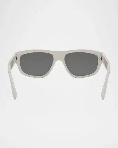Fendi Men's Diagonal Acetate Rectangle Sunglasses | Thumbnail 5
