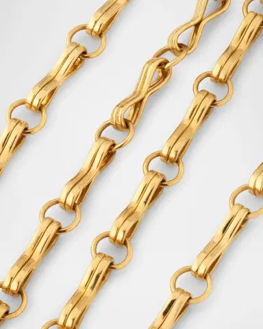AZLEE Large Motif Double Link Chain, 20"L | Thumbnail 2