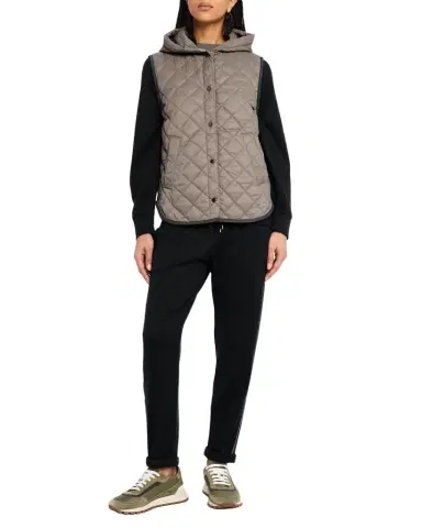 Brunello Cucinelli Quilted Nylon Padded Thermal Hooded Vest | Thumbnail 1 Brunello Cucinelli Quilted Nylon Padded Thermal Hooded Vest | Thumbnail 1
