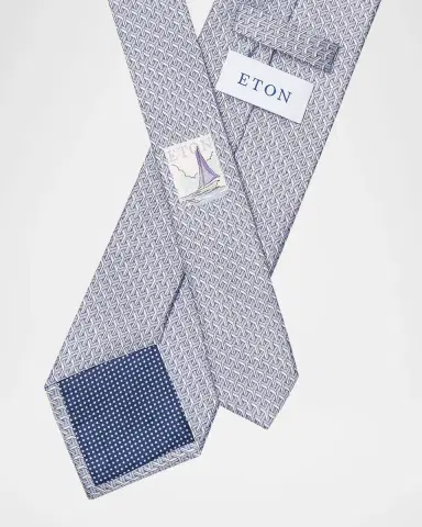 Eton Men's Geometric Silk Tie | Thumbnail 2