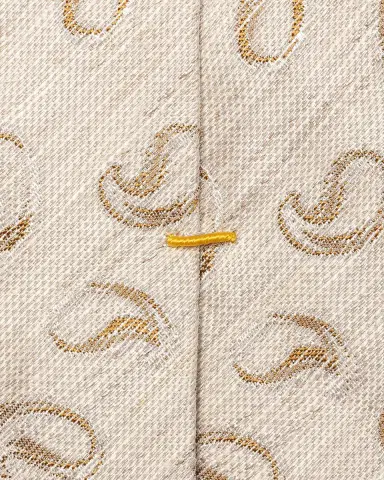 Eton Men 's Paisley Silk and Linen Tie | Thumbnail 2