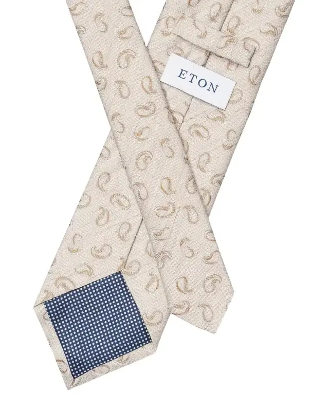 Men 's Paisley Silk and Linen Tie