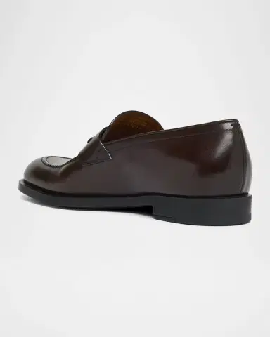 ZEGNA Men's Calfskin Penny Loafers | Thumbnail 4 ZEGNA Men's Calfskin Penny Loafers | Thumbnail 4