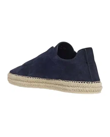 Zegna Men's Triple Stitch Suede Espadrille Sneakers | Thumbnail 1 Zegna Men's Triple Stitch Suede Espadrille Sneakers | Thumbnail 1