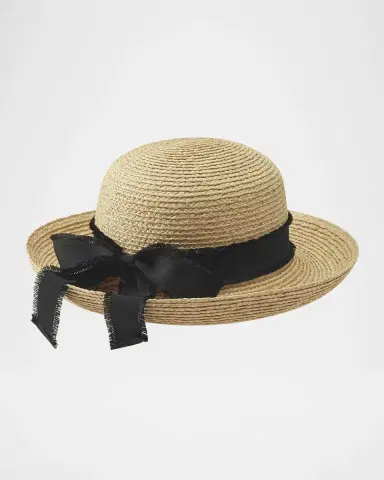 Helen Kaminski Braided Raffia Sun Hat With Grosgrain Bow | Thumbnail 2