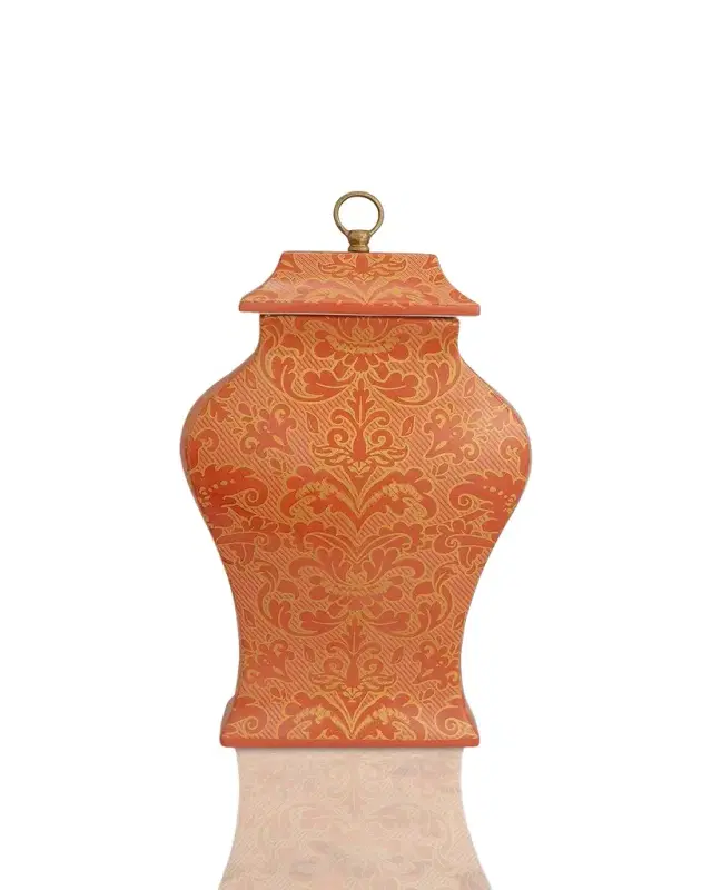 Port 68 Richmond Damask Coral Jar