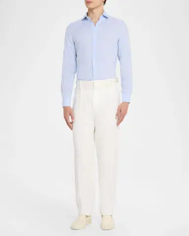 Frescobol Carioca Men's Antonio Linen Casual Button-Down Shirt | Thumbnail 2