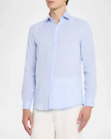 Frescobol Carioca Men's Antonio Linen Casual Button-Down Shirt | Thumbnail 4