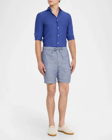 Frescobol Carioca Men's Antonio Linen Casual Button-Down Shirt | Thumbnail 2