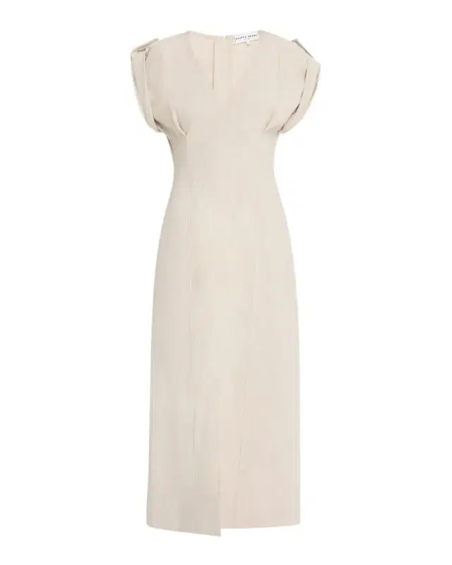 Apiece Apart Cap-Sleeve Flax Linen Maxi Dress
