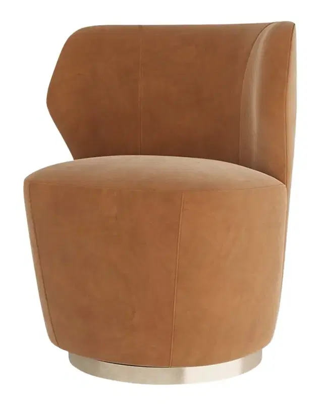 Arteriors Poppy Velvet Swivel Chair