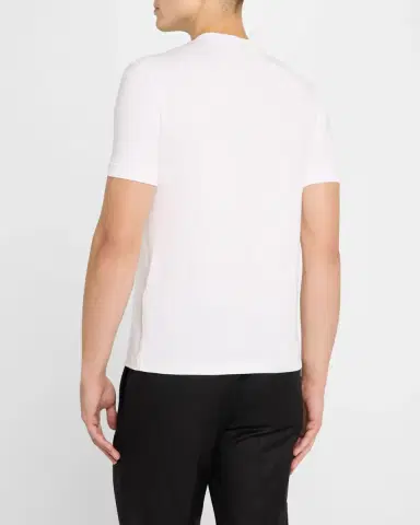 Giorgio Armani Men's Textured Stretch T-Shirt | Thumbnail 3