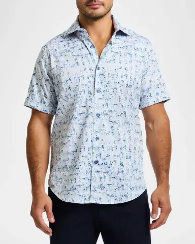 Robert Graham Men's Makemo Short-Sleeve Shirt | Thumbnail 4