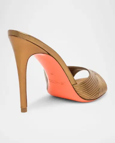 Santoni Serpentine Metallic Asymmetrical Slide Sandals | Thumbnail 2