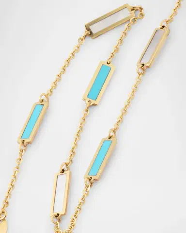 Frederic Sage 14K Yellow Gold Inlay Station Bracelet | Thumbnail 2