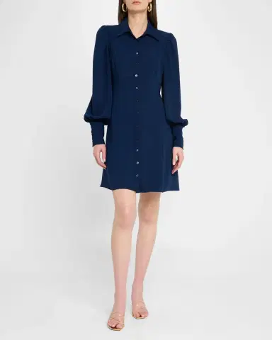 Trina Turk Lanea Bishop-Sleeve Mini Shirtdress | Thumbnail 2 Trina Turk Lanea Bishop-Sleeve Mini Shirtdress | Thumbnail 2
