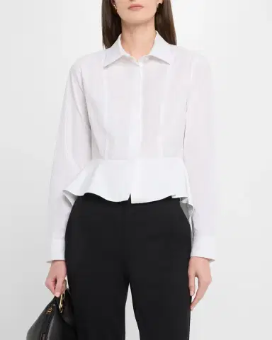 Max Mara Gamma Button-Down Peplum Shirt | Thumbnail 3