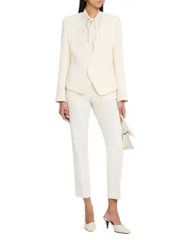 FABIANA FILIPPI Burnout Tie-Neck Blouse | Thumbnail 1