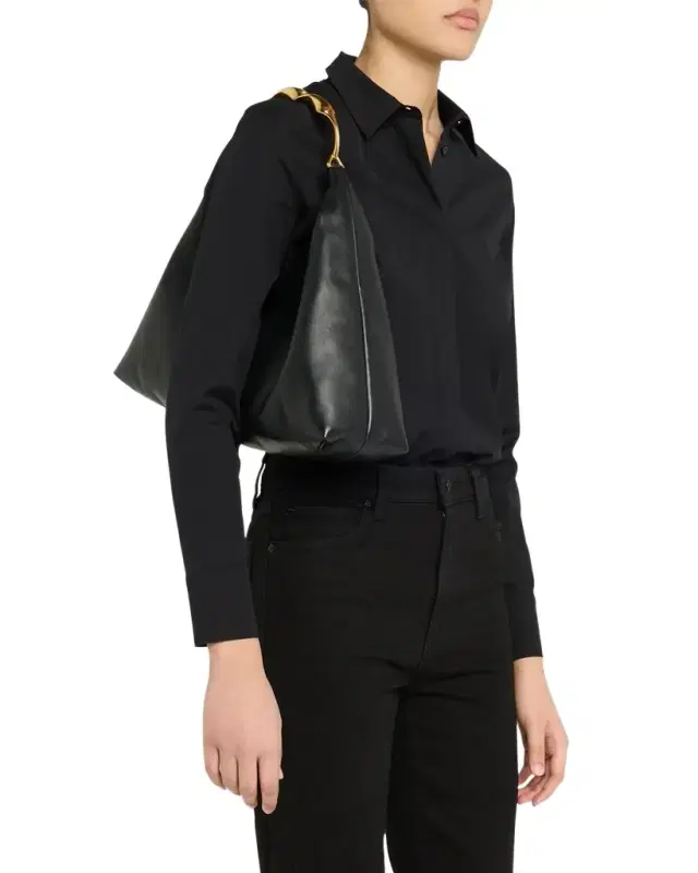 Twist Leather Hobo Bag