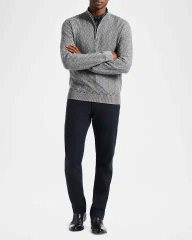 Robert Graham Men's Aubin Jacquard Knit Quarter-Zip Sweater | Thumbnail 2 Robert Graham Men's Aubin Jacquard Knit Quarter-Zip Sweater | Thumbnail 2