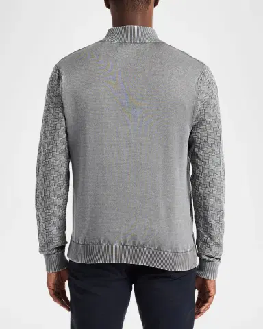 Robert Graham Men's Aubin Jacquard Knit Quarter-Zip Sweater | Thumbnail 3 Robert Graham Men's Aubin Jacquard Knit Quarter-Zip Sweater | Thumbnail 3