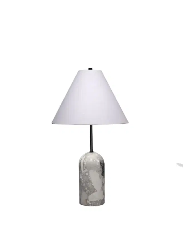 Jamie Young Holt Travertine Table Lamp, 28"